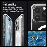 Spigen iPhone 15 Pro Max Deksel Ultra Hybrid MagFit Hvit