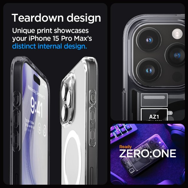 Spigen iPhone 15 Pro Max Deksel Ultra Hybrid MagFit Zero One