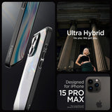 Spigen iPhone 15 Pro Max Deksel Ultra Hybrid Matte Matte Black