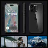 Spigen iPhone 15 Pro Max Deksel Ultra Hybrid Matte Matte Black