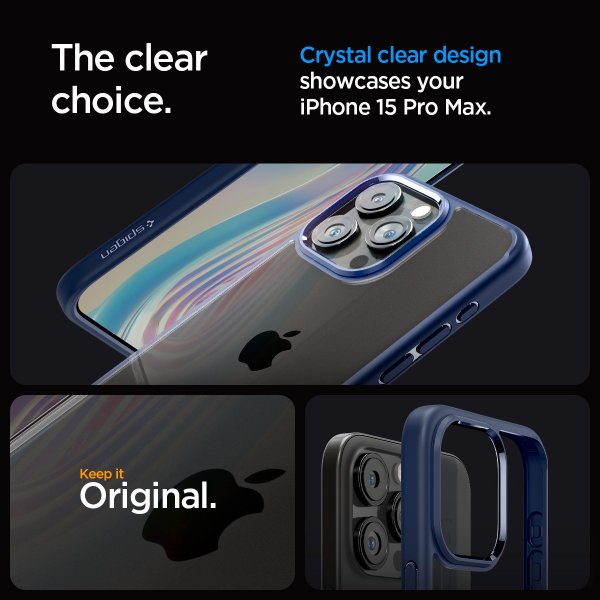 Spigen iPhone 15 Pro Max Deksel Ultra Hybrid Navy Blue