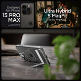 Spigen iPhone 15 Pro Max Deksel Ultra Hybrid S MagFit Graphite