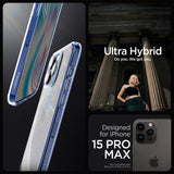 Spigen iPhone 15 Pro Max Deksel Ultra Hybrid Sky Crystal