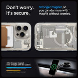 Spigen iPhone 15 Pro Max Deksel Ultra Hybrid Zero One MagFit Natural Titanium