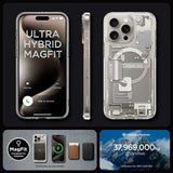 Spigen iPhone 15 Pro Max Deksel Ultra Hybrid Zero One MagFit Natural Titanium