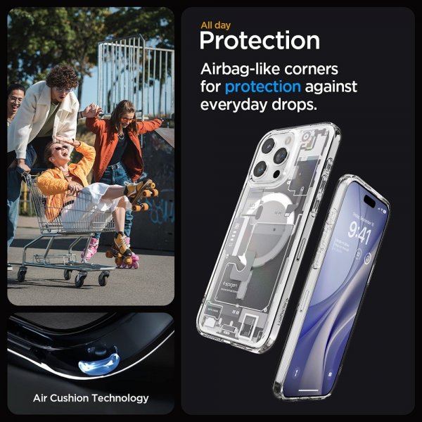 Spigen iPhone 15 Pro Max Deksel Ultra Hybrid Zero One MagFit Hvit