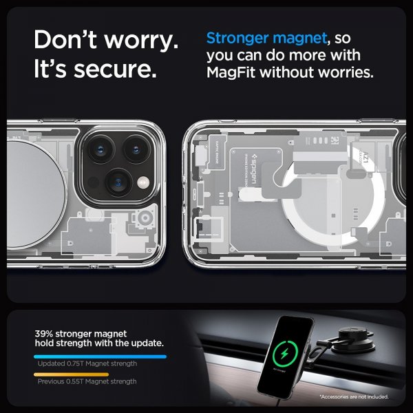 Spigen iPhone 15 Pro Max Deksel Ultra Hybrid Zero One MagFit Hvit