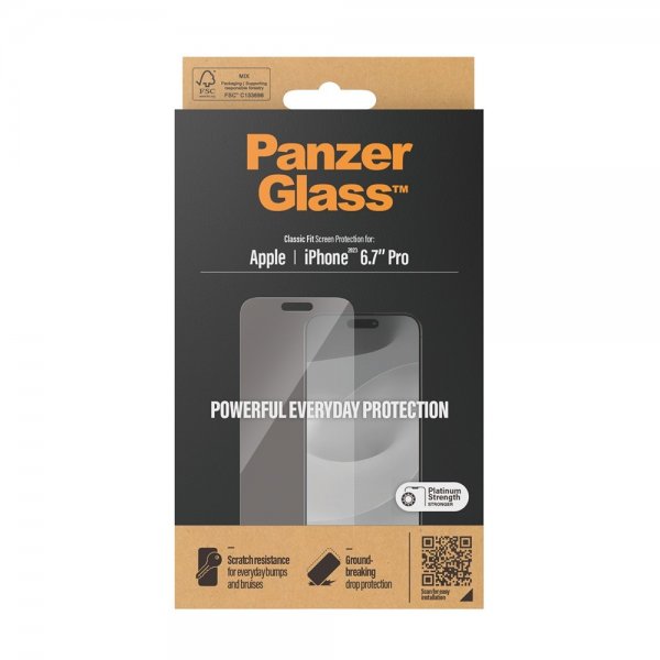 PanzerGlass iPhone 15 Pro Max Skjermbeskytter Classic Fit
