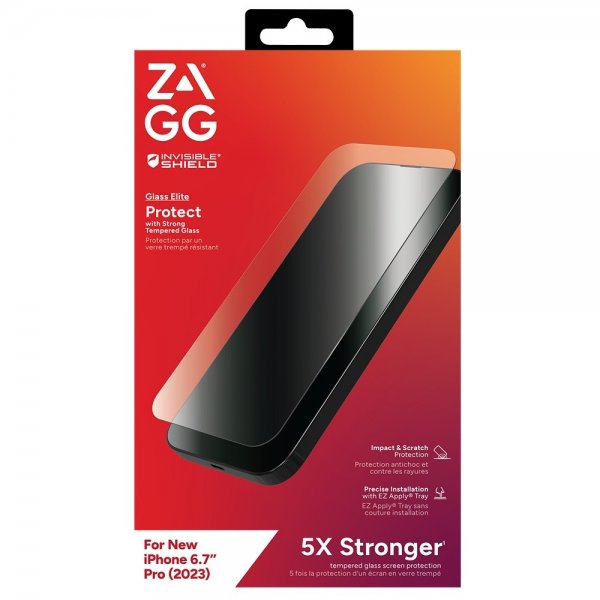 Zagg InvisibleShield iPhone 15 Pro Max Skjermbeskytter Glass Elite