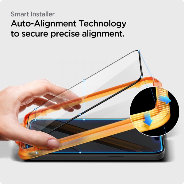 Spigen iPhone 15 Pro Max Skjermbeskytter GLAS.tR ALIGNmaster 2-pakning