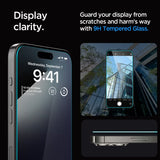 Spigen iPhone 15 Pro Max Skjermbeskytter GLAS.tR EZ Fit 2-pakning