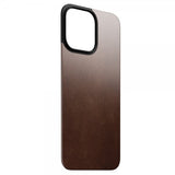 Nomad iPhone 15 Pro Max Skin Magnetic Leather Back Horween Rustic Brown