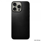Nomad iPhone 15 Pro Max Skin Magnetic Leather Back Horween Svart