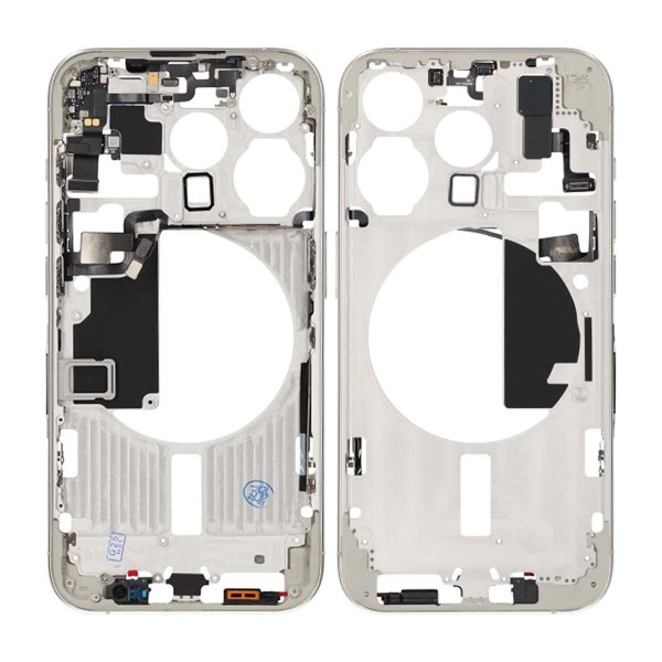 iPhone 15 Pro Midtramme med smådeler OEM - Titanhvit