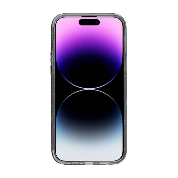 iPhone 15 Pro Deksel Glitter MagSafe Svart