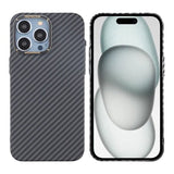iPhone 15 Pro Deksel Karbonfibermønster Svart