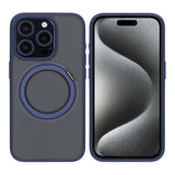 iPhone 15 Pro Deksel Roterbart Stativ Blå