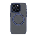 iPhone 15 Pro Deksel Roterbart Stativ Blå