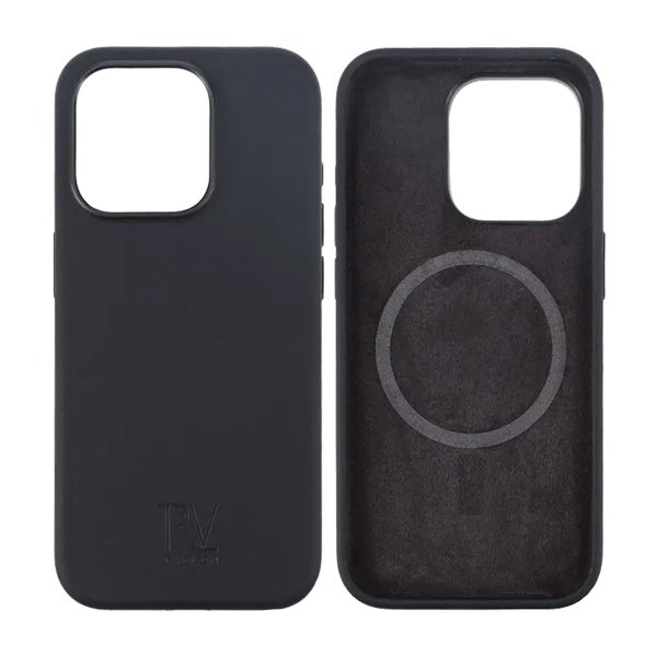 Rvelon iPhone 15 Pro Deksel Silikon MagSafe Svart
