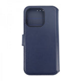 Rvelon iPhone 15 Pro Etui Ekte Skinn Blå