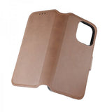 Rvelon iPhone 15 Pro Etui Ekte Skinn Brun