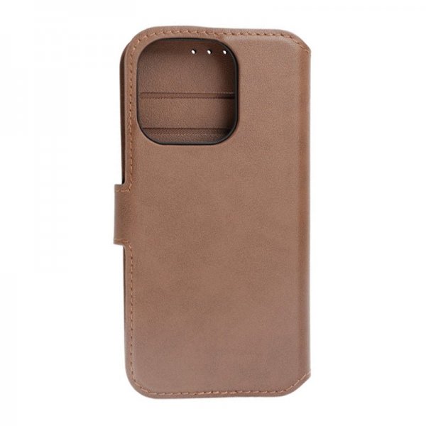 Rvelon iPhone 15 Pro Etui Ekte Skinn Brun