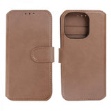 Rvelon iPhone 15 Pro Etui Ekte Skinn Brun