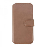 Rvelon iPhone 15 Pro Etui Ekte Skinn Brun
