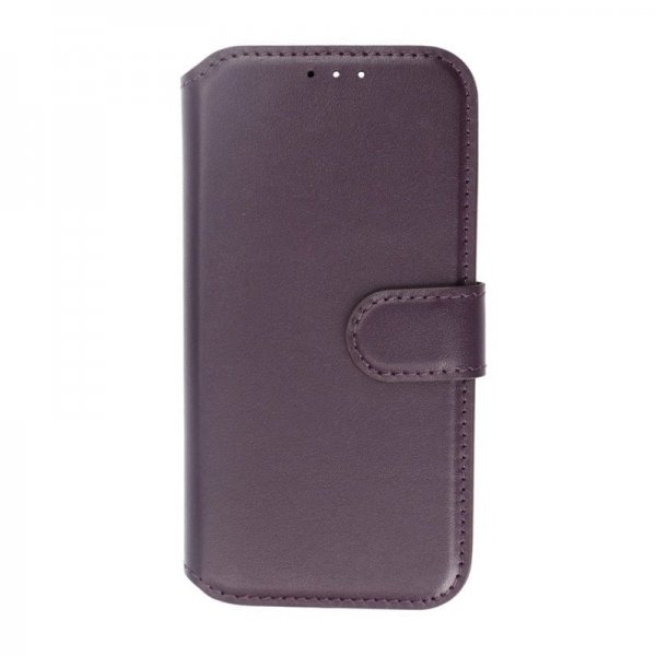 Rvelon iPhone 15 Pro Etui Ekte Skinn Lilla