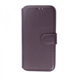 Rvelon iPhone 15 Pro Etui Ekte Skinn Lilla