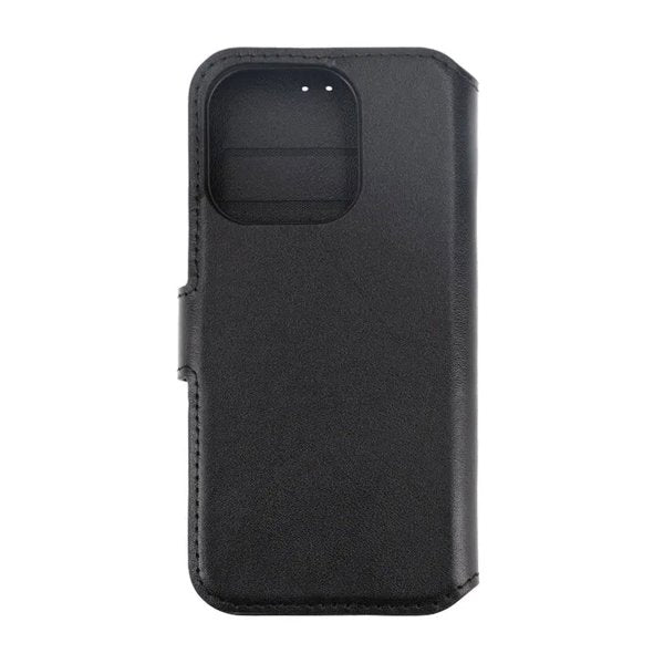Rvelon iPhone 15 Pro Etui Ekte Skinn Svart