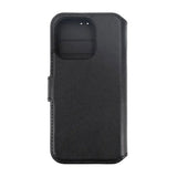Rvelon iPhone 15 Pro Etui Ekte Skinn Svart