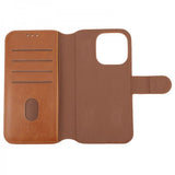 Rvelon iPhone 15 Pro Etui Detachable Wallet Case Brun