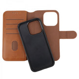 Rvelon iPhone 15 Pro Etui Detachable Wallet Case Brun