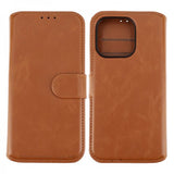 Rvelon iPhone 15 Pro Etui Detachable Wallet Case Brun