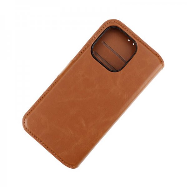 Rvelon iPhone 15 Pro Etui Detachable Wallet Case Brun