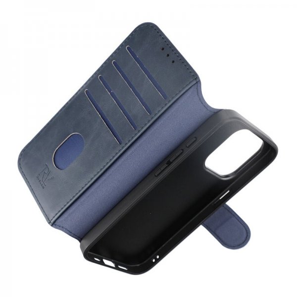 Rvelon iPhone 15 Pro Etui 4 Kortlomme MagSafe Blå