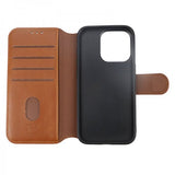Rvelon iPhone 15 Pro Etui 4 Kortlomme MagSafe Brun