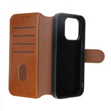 Rvelon iPhone 15 Pro Etui 4 Kortlomme MagSafe Brun