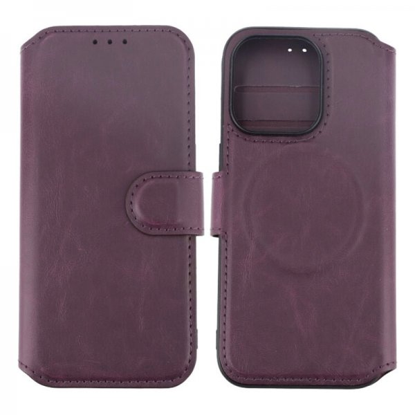Rvelon iPhone 15 Pro Etui 4 Kortlomme MagSafe Lilla