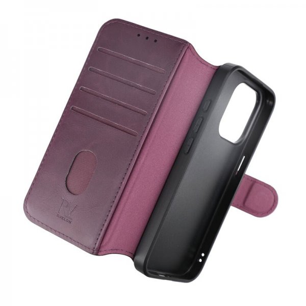 Rvelon iPhone 15 Pro Etui 4 Kortlomme MagSafe Lilla