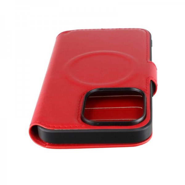 Rvelon iPhone 15 Pro Etui 4 Kortlomme MagSafe Rød