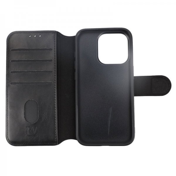 Rvelon iPhone 15 Pro Etui 4 Kortlomme MagSafe Svart