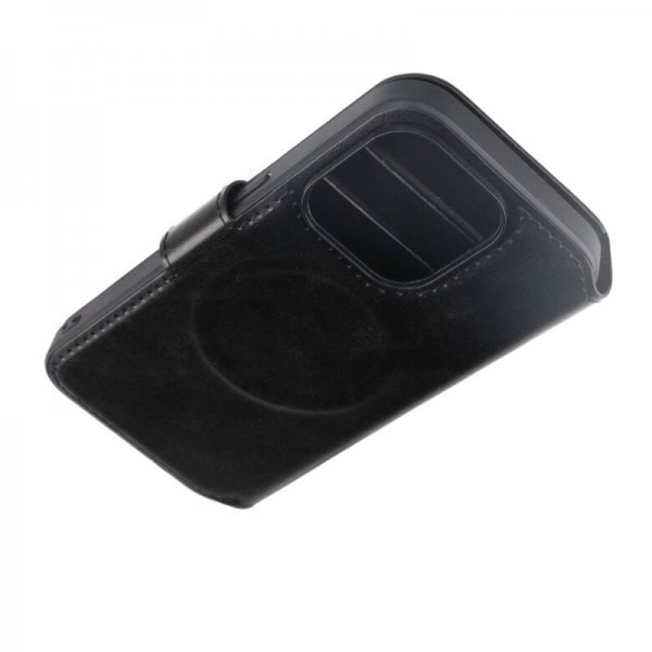 Rvelon iPhone 15 Pro Etui 4 Kortlomme MagSafe Svart