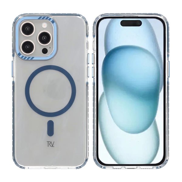 Rvelon iPhone 15 Pro Deksel Forsterkede hjørner Blå