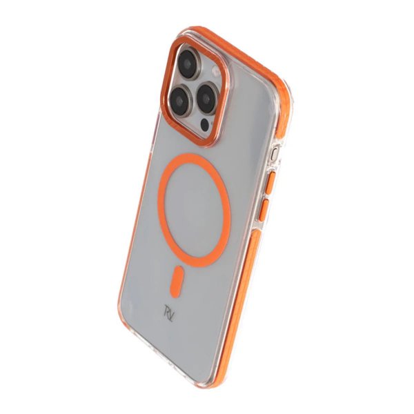 Rvelon iPhone 15 Pro Deksel Forsterkede hjørner Oransje