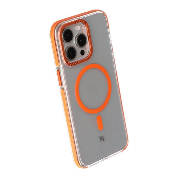 Rvelon iPhone 15 Pro Deksel Forsterkede hjørner Oransje