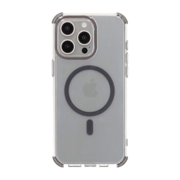 Rvelon iPhone 15 Pro Deksel Forsterkede hjørner Grå