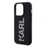 Karl Lagerfeld iPhone 15 Pro Deksel 3D Rubber Karl Svart
