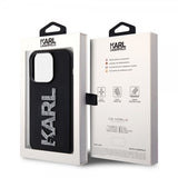 Karl Lagerfeld iPhone 15 Pro Deksel 3D Rubber Karl Svart